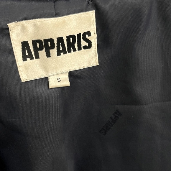 “maria” coat in navy blue by apparis - Picture 9 of 10